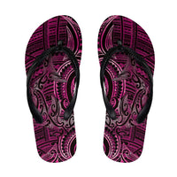 New Zealand Hammerhead Shark Flip Flops Maori Haehae Mangopare Pink - Polynesian Pride
