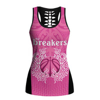 New Zealand Hollow Tank Top Fire Basketball Maori Tribal Pink LT9 Female Pink - Polynesian Pride