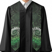 New Zealand Maori Koru Fern Graduation Stole Spiral Polynesian Style Green LT05 - Polynesian Pride