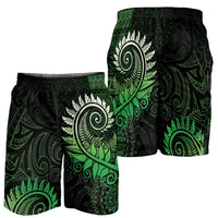 New Zealand Maori Koru Fern Shorts for Men Spiral Polynesian Style Green LT05 - Polynesian Pride