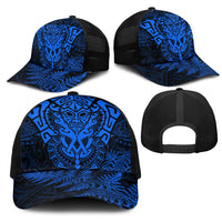 New Zealand Rugby All Blue Mesh Trucker Cap Silver Fern All Black Mix Ta Moko - Polynesian Pride