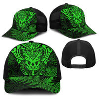 New Zealand Rugby All Green Baseball Net Cap Silver Fern All Black Mix Ta Moko LT9 - Polynesian Pride