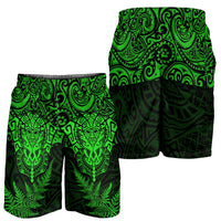 New Zealand Rugby All Green Shorts for Men Silver Fern All Black Mix Ta Moko LT9 - Polynesian Pride