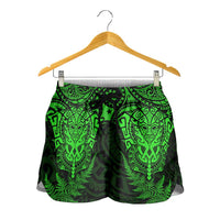 New Zealand Rugby All Green Shorts for Women Silver Fern All Black Mix Ta Moko LT9 - Polynesian Pride