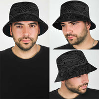 New Zealand Rugby Personalised Bucket Hat All Black Fern Maori Tribal Pattern - Polynesian Pride