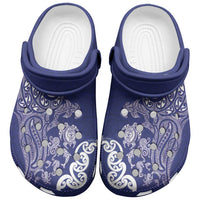 New Zealand Sea Animals with Maori Tribal Tattoo Clogs Shoes Blue Color LT03 Blue - Polynesian Pride
