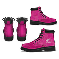 New Zealand Silver Fern Rugby All Season Boots Go Aotearoa World Cup Pink Version LT14 - Polynesian Pride