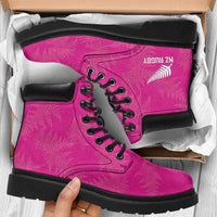 New Zealand Silver Fern Rugby All Season Boots Go Aotearoa World Cup Pink Version LT14 Pink - Polynesian Pride