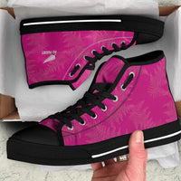 New Zealand Silver Fern Rugby High Top Shoes Go Aotearoa World Cup Pink Version LT14 Pink - Polynesian Pride