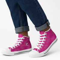 New Zealand Silver Fern Rugby High Top Shoes Go Aotearoa World Cup Pink Version LT14 - Polynesian Pride