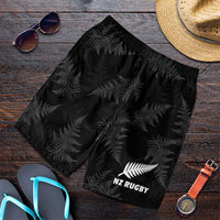 New Zealand Silver Fern Rugby Shorts for Men Go Aotearoa Champions World Cup LT14 Black - Polynesian Pride