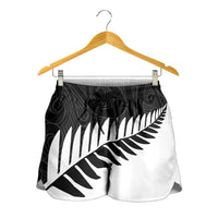 New Zealand Silver Fern Rugby Shorts for Women All Black Go Champions Maori Pattern LT14 - Polynesian Pride