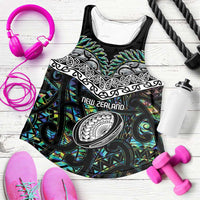 New Zealand Women Racerback Tank Maori Rugby Tattoo Papua Shell LT9 Green - Polynesian Pride