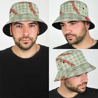 Omaomao Aloha Hawaii Bucket Hat Rosebud Lei With Palaka Motif - Polynesian Pride