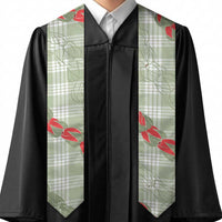 Omaomao Aloha Hawaii Graduation Stole Rosebud Lei With Palaka Motif - Polynesian Pride