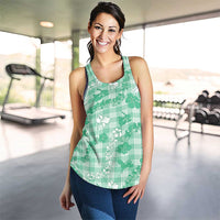 Omaomao Aloha Hawaii Women Racerback Tank Plumeria Lei With Palaka Motif LT14 - Polynesian Pride