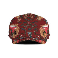 Oxblood Bird of Batik Papua Jeff Hat Exotic Natural Wealth of Papua LT9 Red - Polynesian Pride