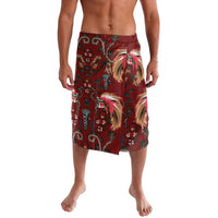 Oxblood Bird of Batik Papua Lavalava Exotic Natural Wealth of Papua LT9 Red - Polynesian Pride