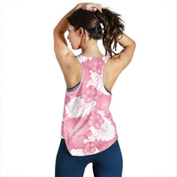 Pink Aloha Hawaii Women Racerback Tank Monstera Hibiscus Plumeria Seamless Vibes LT14 - Polynesian Pride