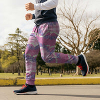 Pink Hawaii Palaka Honohono Pikake Jogger Pants Hawaiian Orchid Lei Polynesian Pattern - Polynesian Pride