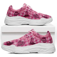 Pink Palaka Hawaii Cowboy Chunky Sneakers Puakenikeni Lei Paniolo Papale Seamless Vibes LT14 Pink - Polynesian Pride