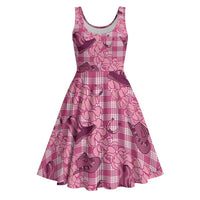 Pink Palaka Hawaii Cowboy Midi Dress Puakenikeni Lei Paniolo Papale Seamless Vibes LT14 Pink - Polynesian Pride