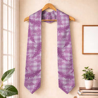 Pink Palaka Hawaii Palapalai Graduation Stole Hawaiian Fern