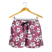 Piqi Bula Fiji Shorts for Women Fijian Tapa Seamless Hibiscus LT14 - Polynesian Pride