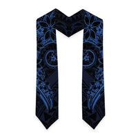 Polynesian Sunset Plumeria Graduation Stole Navy Polynesian Tattoo