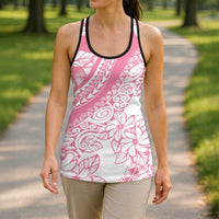 Polynesian Tiare Flower Pink Pastel Hollow Tank Top