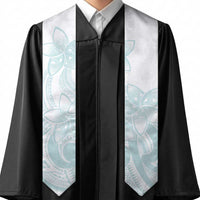 Polynesian Tribal Plumeria Lotu Tamaiti Graduation Stole Pastel Cyan - Polynesian Pride
