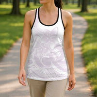 Polynesian Tribal Plumeria Lotu Tamaiti Hollow Tank Top Pastel Mauve LT9 - Polynesian Pride