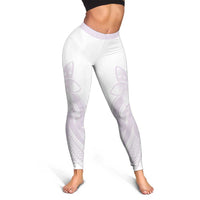 Polynesian Tribal Plumeria Lotu Tamaiti Leggings Pastel Mauve LT9 - Polynesian Pride