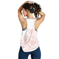 Polynesian Tribal Plumeria Lotu Tamaiti Women Racerback Tank Pastel Blush LT9 - Polynesian Pride