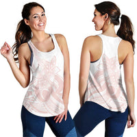 Polynesian Tribal Plumeria Lotu Tamaiti Women Racerback Tank Pastel Blush LT9 - Polynesian Pride