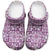 Poni Palaka Quilt Hawaii Clogs Shoes Hawaiian Tropical Monstera Sea Turtle
