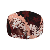 Puakenikeni Maile Lei Jeff Hat Frangipani Red Tropical Leaves