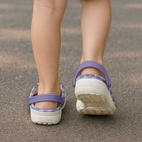Purple Palaka Hawaii Clogs Shoes Hawaiian Lehua Blossoms