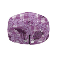 Purple Palaka Hawaii Cowboy Jeff Hat Puakenikeni Lei Paniolo Papale Seamless Vibes LT14 - Polynesian Pride