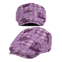 Purple Palaka Hawaii Cowboy Jeff Hat Puakenikeni Lei Paniolo Papale Seamless Vibes LT14 - Polynesian Pride