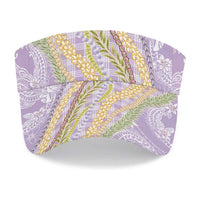 Purple Palaka Hawaii Leis Sun Visor Cap Hawaiian-plaid Elegant Tropical Vibes