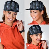 Purple Paradise Hawaii Shell Lei Snapback Cap Hawaiian Sunrise Shell Hebrew Cone Plumeria - Polynesian Pride