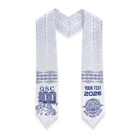 Queen Salote College 100 Years Anniversary Custom Graduation Stole Tonga QSC White
