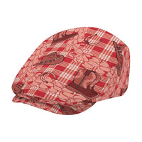 Red Palaka Hawaii Cowboy Jeff Hat Puakenikeni Lei Paniolo Papale Seamless Vibes - Polynesian Pride