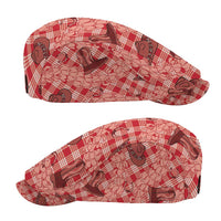Red Palaka Hawaii Cowboy Jeff Hat Puakenikeni Lei Paniolo Papale Seamless Vibes - Polynesian Pride