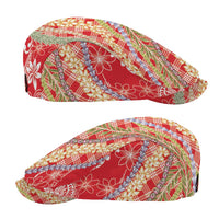 Red Palaka Hawaii Leis Jeff Hat Hawaiian-plaid Elegant Tropical Vibes - Polynesian Pride