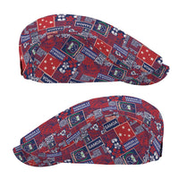 Red Samoa Manuia Le Kerisimasi Jeff Hat Pacific Patchwork Xmas Vibes - Polynesian Pride