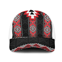 Red Taniko Aotearoa Mesh Trucker Cap Niho Taniwha Mix Poutama - Polynesian Pride