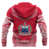 Samoa Polynesian Chief Hoodie Red Version - Polynesian Pride