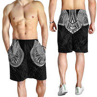 Samoan Traditional Art Tattoos Shorts for Men Tatau Roman Reigns Black Color LT03 - Polynesian Pride